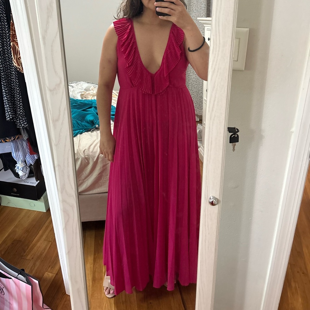 Zara Vibrant Pink Maxi Dress